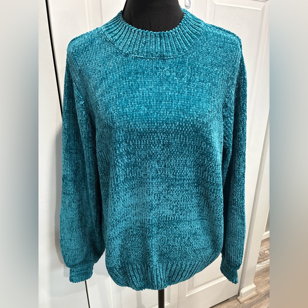 Zenana Teal Crewneck Sweater